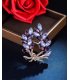 XSB163 - Purple Gemstone Floral Saree Brooch